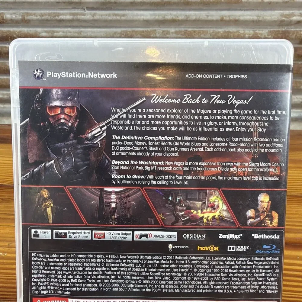 Fallout: New Vegas - Ultimate Edition (Sony PlayStation 3, 2012) Tested MINT!!!!
